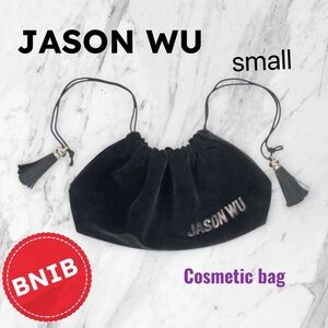 🆕*BNIB* JASON WU |SMALL| Elegant Black velvet makeup bag - drawstring & tassel